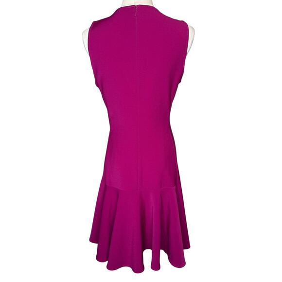 Jonathan Simkhai Drop Waist Flare Dress Fuchsia Sleeveless, size 4 - Picture 3 of 5